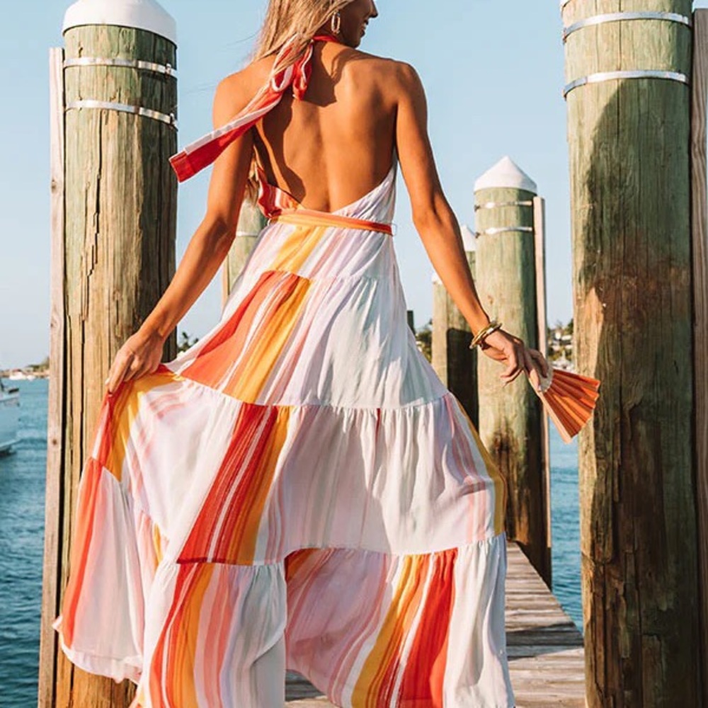 BUDDY LOVE Paradise Passion Halter Maxi Dress - Picture 1 of 8